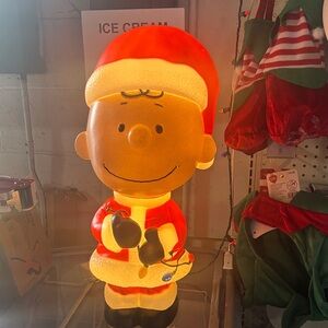 Peanuts Festive Santa Figure with Red and White Outfit